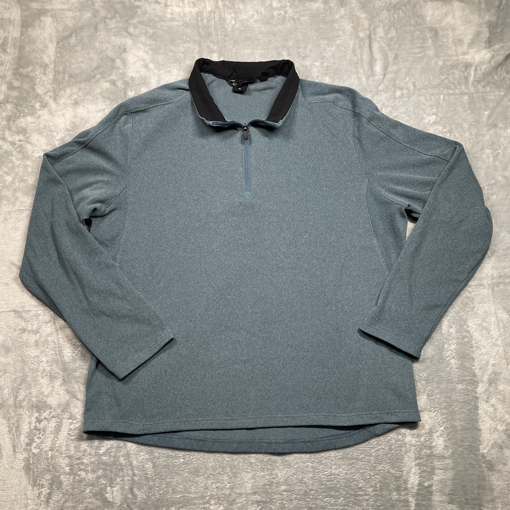Mondetta Outdoor Project Pullover Women XL Blue Quarter Zip Heathered Stretch